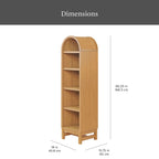 Better Homes & Gardens Juliet Narrow Arch Bookcase, Rich Black and Light Honey