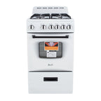 Avanti 20" Compact Gas Range Oven, in White (GR2011CW)