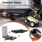 Costway 500lbs Strong Wheelchair Hitch Carrier Mobility Electric Scooter Loading Ramp