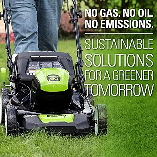 Greenworks Pro 80V 21-Inch Brushless Self-Propelled Lawn Mower, 4Ah Battery Included MO80L410