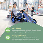Hauck Speedster Pedal Go Kart w/ Adjustable Bucket Seat for Kids Ages 4 to 8, Fire Rescue