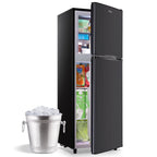 JIEJIA 5.0 Cu.Ft Apartment Size Refrigerators with Separate Freezer, 2 Door Refrigerator, Small Fridge with Freezer, Gray