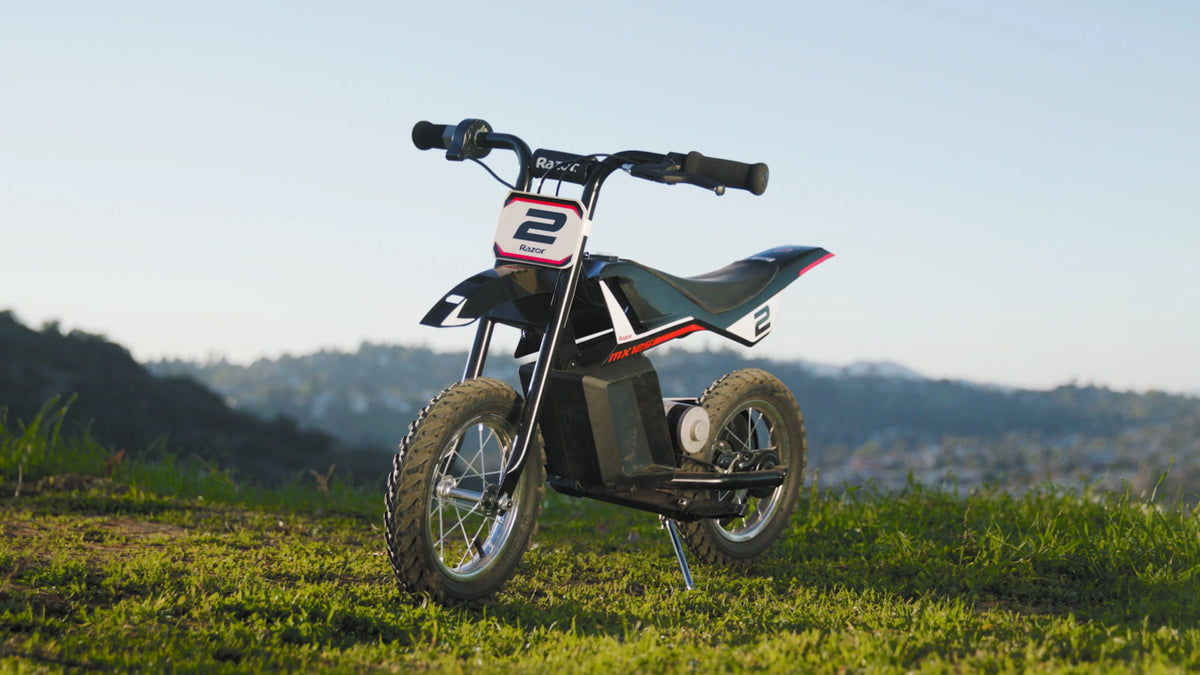Razor Dirt Rocket MX125 Electric-Powered Dirt Bike - Black with Decal Included, for Child 5+