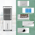 Costway 4-in-1 Portable Evaporative Air Cooler 12L Water Tank 4 Ice Boxes