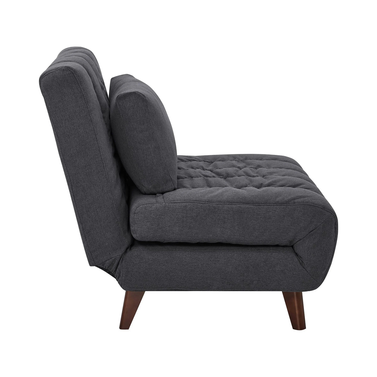 A&D Home Springfield Polyester Convertible Futon Chair, Yellow