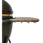 22 in. Kamado S-Series Ceramic Charcoal Grill in Black with Cover, Cart, Side Shelves, Two Cooking Grates and Ash Drawer