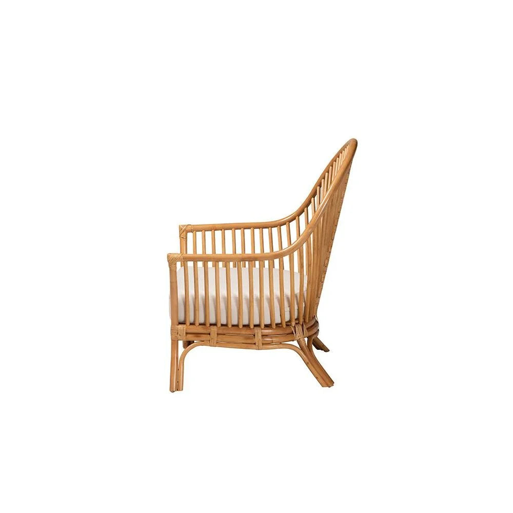 bali & pari Lisabon Bohemian Light Honey Rattan Arm Chair