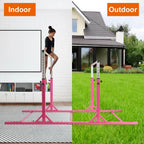 Costway Kids Gymnastics Parallel Bars Double Horizontal Bars Adjustable Width Height
