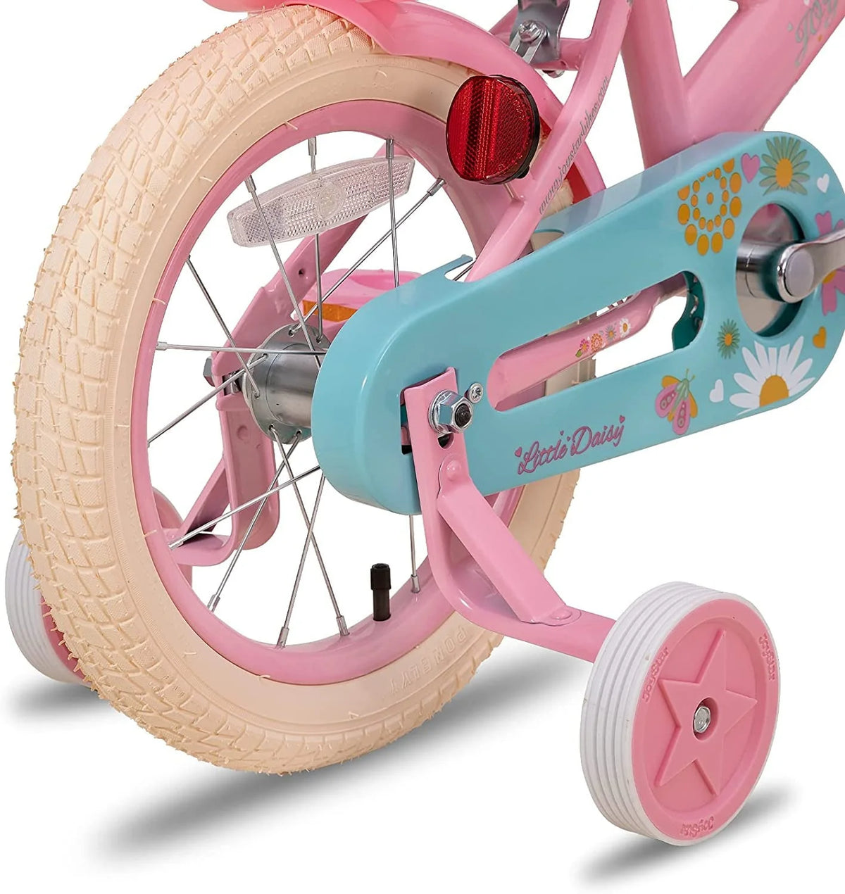 Little Daisy 12 Inch Kids Bike for 2 3 4 Years Girls with Training Wheels Princess Kids Bicycle with Basket Bike Streamers Toddler Cycle Bikes Pink