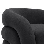 360�� Swivel Accent Chair for Living Room, Boucle Barrel Armchair Single Sofa Chair Reading Chair, Sage Green