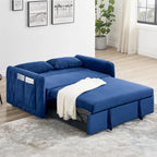 Convertible Sofa Bed,3 in 1 Sleeper Sofa with 2 Pillows and Adjustable Backrest for Living Room Office,Black