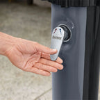 Bestway SolarFlow Outdoor Shower 2gal/8L: Oversized Shower Head and Stand, Easy Installation, & Adjustable Water Flow. Experience the ultimate convenience.