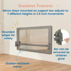 ECR4Kids Wall-Mounted Coordination Mirror, Natural