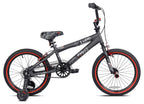18" Kent Bicycle Abyss Freestyle BMX Bicycle, Fits Riders 3'2"-4'2", Gray, Child, Unisex