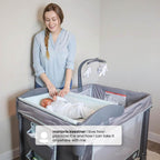 Delta Children LX Deluxe Portable Baby Play Yard With Removable Bassinet and Changing Table. Eclipse