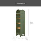 Better Homes & Gardens Juliet Narrow Arch Bookcase, Rich Black and Light Honey