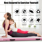 Goplus 10FT Air Track Inflatable Gymnastics Tumbling Mat w/ Pump Pink