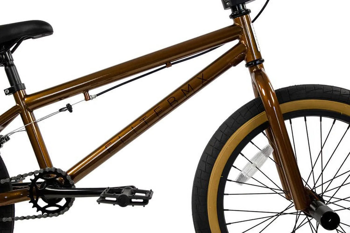 Elite BMX Bicycle 20�� Freestyle Bike - Stealth Blue Purple Ideal for Ages 7 to 18 Years