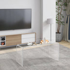 VDGPWA 32" Rectangle Waterfall Coffee Table, 0.6" Thick All Acrylic, Clear