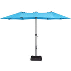 Topeakmart 13ft Patio Parasol Canopy with Crank, Tan