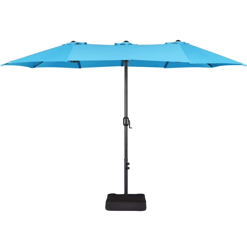 Topeakmart 13ft Patio Parasol Canopy with Crank, Tan
