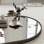 Anyrose 24"x65" Full Length Mirror with Arch-Top Standing Mirror Wall Mounted, Black