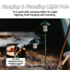 Naturehike, Portable Camping Table, Outdoor Detachable Tactical Camping Table, Lightweight Aluminium Camping Table with Light Pole, Adjustable Height