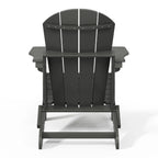 Westintrends Outdoor Folding HDPE Adirondack Chair, Patio Seat, Weather Resistant, Dark Brown