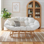 Better Homes & Gardens Double Papasan Accent Chair, Cream Boucle