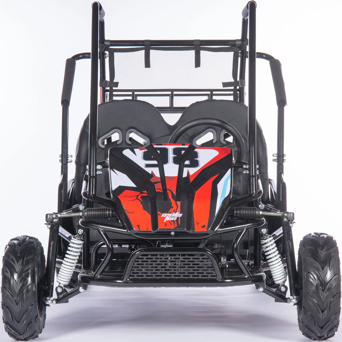 MotoTec Mud XL 212cc 2 Seat Go Kart Full Suspension Blue