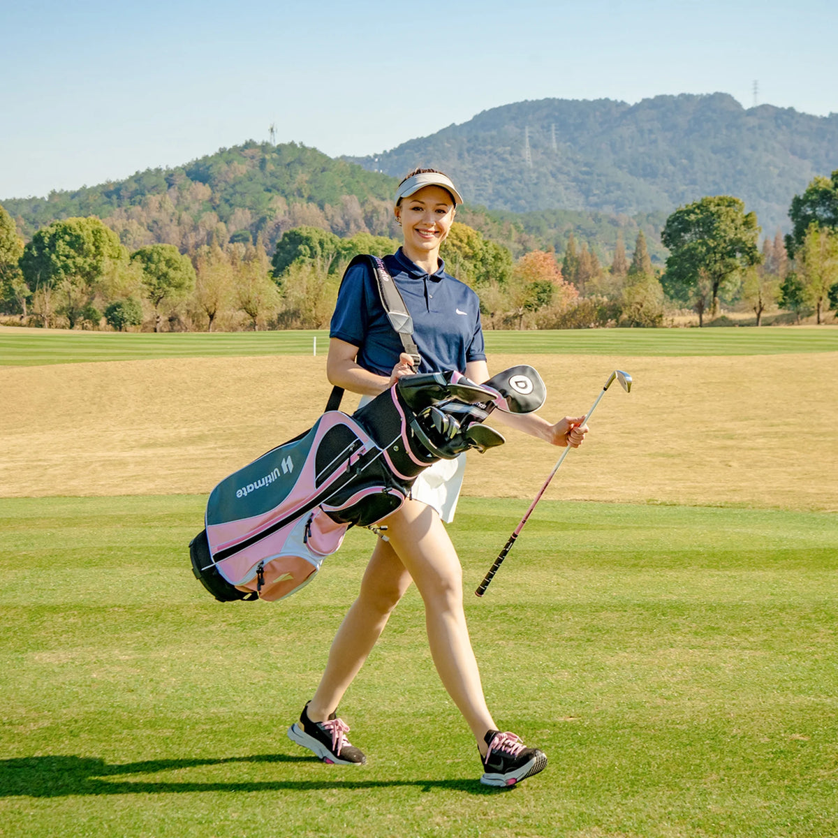 Ultimate Women��s Complete Golf Club Set Golf Club Package Set w/ Rain Hood, Right Hand Purple