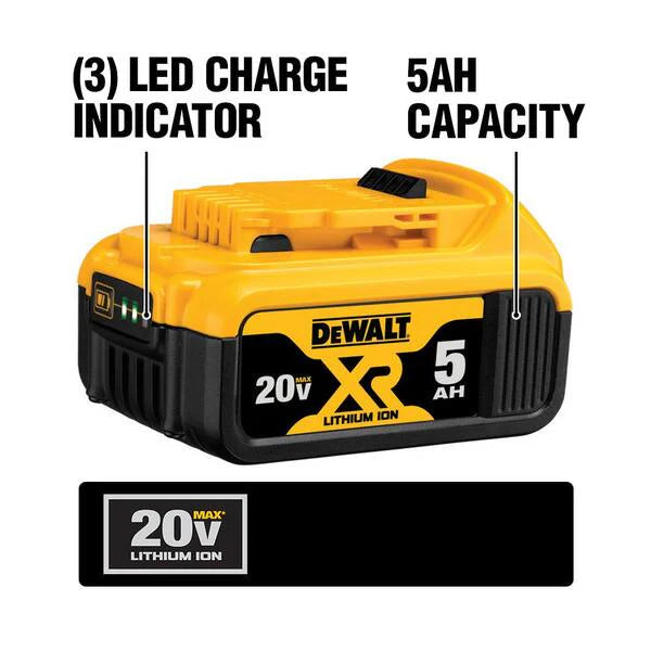 20V MAX XR Cordless Grinder 2 Tool Combo Kit with 4.5 in. Grinder, 1-1/2 in. Die Grinder, and (1) 5.0Ah Battery
