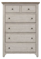 5-Drawer Chest in Antique White Finish