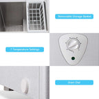 5.0 Cubic Chest Freezer - Compact Deep Freezer with Top Open Door and Removable Storage Basket, 7 Gears Temperature Control, Energy Saving, for Office Dorm or Apartment