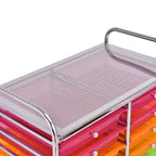 Costway 20 Drawer Rolling Storage Cart Tools Scrapbook Paper Office School Organizer Yellow