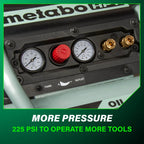 Metabo HPT Air Compressor, THE TANK, 8-Gallon Trolley Air Compressor, 225 PSI, Versatile for Use with Framing, Siding, Finish, or Roofing Nailers, Easy Mobility with Rubber Tires, EC1315S