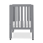 Delta Children Lee Portable Folding Mini Crib with 1.5-Inch Mattress - Greenguard Gold Certified, Bianca White