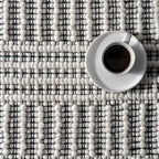 Rugs USA Devon Wool Blend Area Rug, 5' x 8', Devon Ivory