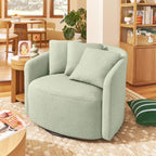 Beautiful Drew Accent Chair by Drew Barrymore, Cream Boucle