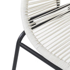 Aspen Modern Outdoor Patio Basket Loveseat, Hammock Weave Design, Metal Frame, Green