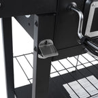 Dual Fuel Gas & Charcoal Combo Grill, Black with Stainless