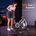 Exercise Bike Indoor Stationary Cycling Bike with 300lbs Weight Capacity,100% Resistance Adjustment Range, Heavy Flywheel, Comfortable Seat Cushion & LCD Monitor
