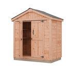 Outdoor Living Today 6x4 Western Red Cedar Space Master Shed Double Door with Cedar Roof