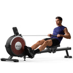 MERACH Magnetic Rowing Machine 350lbs Weight Capacity, 16 Levels of Quiet Resistance, Bluetooth Rowing Machine for Home Workout
