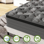 King Mattress,Nisien 14 Inch Hybrid Mattress in a Box, Gel Foam Mattress, Individually Wrapped Pocket Coils Innerspring Mattress, Support & Pressure Relief, Medium Firm Feel, 76"*80"*14"