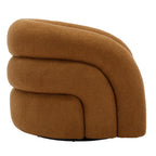 360�� Swivel Accent Chair for Living Room, Boucle Barrel Armchair Single Sofa Chair Reading Chair, Sage Green