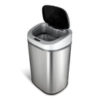 Nine Stars Automatic Trash Can, 21 Gallon Stainless Steel, Motion Sensor Hands Free Soft Close Lid Garbage Bin, Silver