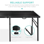 Best Choice Products 6x3ft Portable Ping Pong Table Game Set, Folding Table Tennis w/ 2 Paddles, Balls - Blue