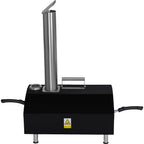 Deco Chef Outdoor Pizza Oven with 2-in-1 Pizza and Grill Oven Functionality, 13" Pizza Stone, 3-Layer Stainless Steel Construction, Pizza Peel, Dough Scraper, Scoop, Slotted Grill (Black) - (Open Box