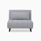 A&D Home Springfield Polyester Convertible Futon Chair, Yellow
